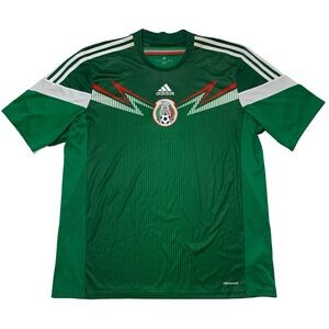 MEXICO ADIDAS 2014 WORLD CUP HOME FOOTBALL SHIRT SOCCER JERSEY SZ XL